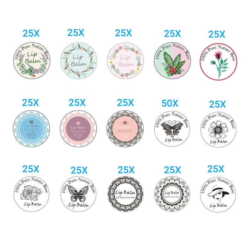 Kare Kind Labels for Lip Balm Container Jars - Value Pack of 600 Stickers - 200 Writable and 400 Printed Stickers - Self Adhesive - Easy to Peel, Apply and Remove - Fineliner Pen Included for Label Writing - Image 2